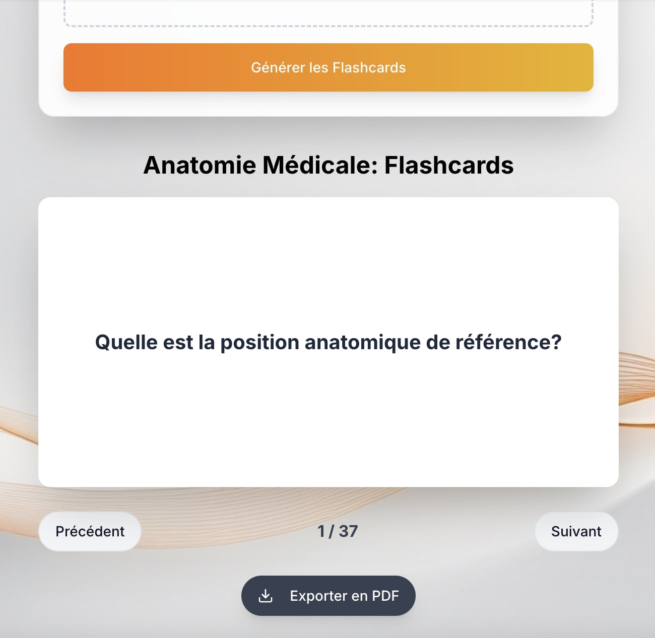 Illustration du générateur de flashcards